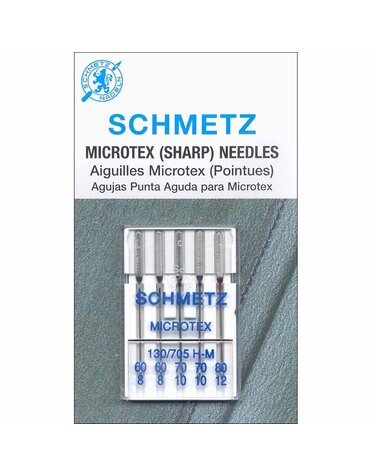 SCHMETZ #1839 Microtex Needles Carded - Assorted Sizes - 5 count