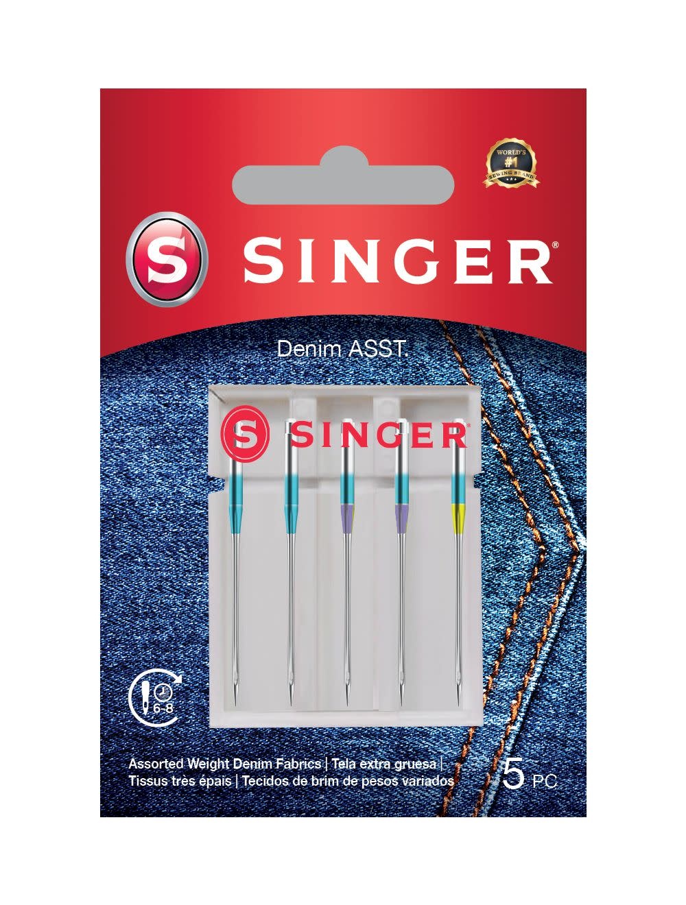 Singer Singer denim needles assorted sizes 5-Pack