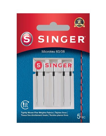 Singer Singer microtex needles size 60/08 5-Pack