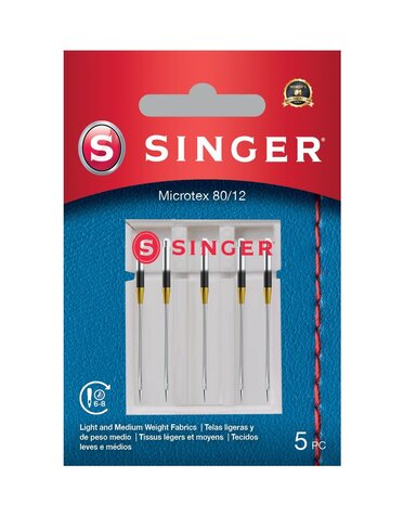 Singer Singer aiguilles microtex 80/12 paquet de 5