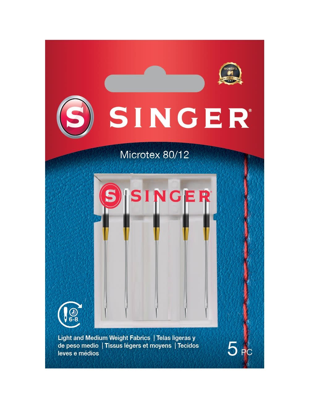 Singer Singer aiguilles microtex 80/12 paquet de 5