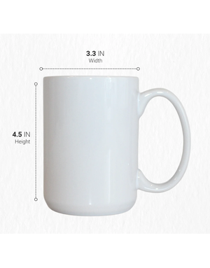 Pénélope 15 oz White Sublimation Mug – AAA Coating, Color Printing, Reinforced Styrofoam Packaging