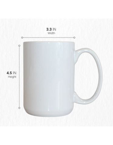 Pénélope 15 oz White Sublimation Mug – AAA Coating, Color Printing, Reinforced Styrofoam Packaging