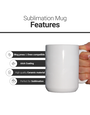 Pénélope 15 oz White Sublimation Mug – AAA Coating, Color Printing, Reinforced Styrofoam Packaging
