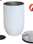 Pénélope Gobelet à vin à sublimation en acier inoxydable blanc de 12oz
