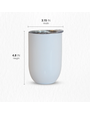 Pénélope 12oz White Stainless Steel Sublimation Wine Tumbler