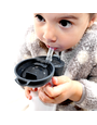 Pénélope Bouteille d'eau NOIR en acier inoxydable sublimation pour enfants, 350ml