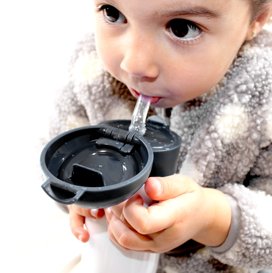 Pénélope Bouteille d'eau NOIR en acier inoxydable sublimation pour enfants, 350ml