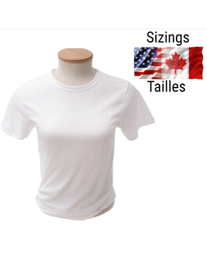 Pénélope T-shirts de sublimation pour adultes super doux (95 % polyester-5 % élasthanne)
