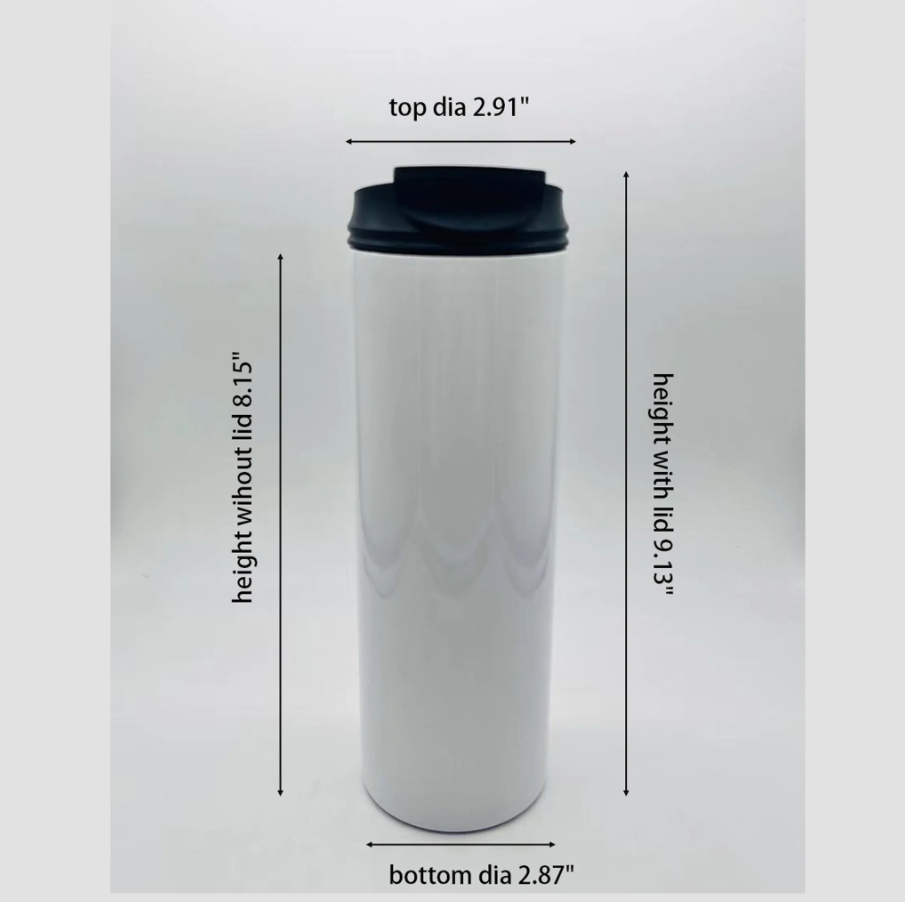 Pénélope Gobelet en acier inoxydable sublimation de 20 oz avec couvercle vissable