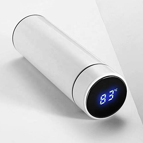 Pénélope Bouteille sublimation 20oz sous vide en acier inoxydable à double paroi avec couvercle à affichage LED de température