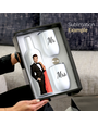 Pénélope Coffret cadeau Gobelet à vin et bouteille à sublimation, gobelets à vin 12 oz 2 pièces et 1 pièce 26 oz
