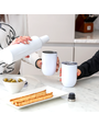 Pénélope Coffret cadeau Gobelet à vin et bouteille à sublimation, gobelets à vin 12 oz 2 pièces et 1 pièce 26 oz