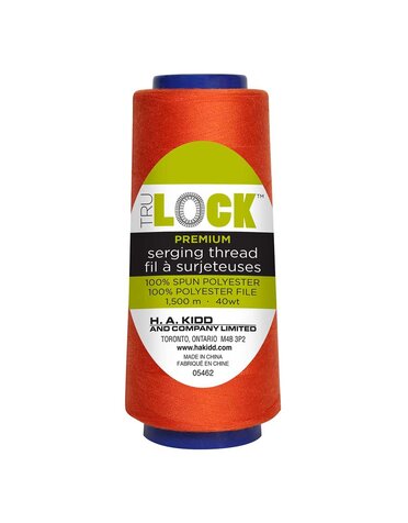 TRULOCK Ensemble de 5 cones de fil pour surjeter 1500m TRULOCK Premium - mandarine