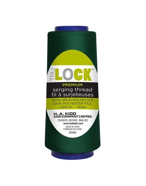 TRULOCK Set of 5 cones of TRULOCK Premium serging thread 1500m -Hunter