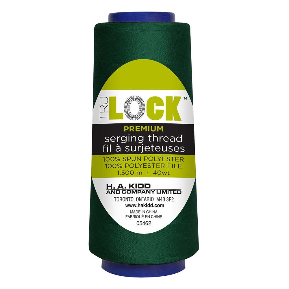 TRULOCK Set of 5 cones of TRULOCK Premium serging thread 1500m -Hunter