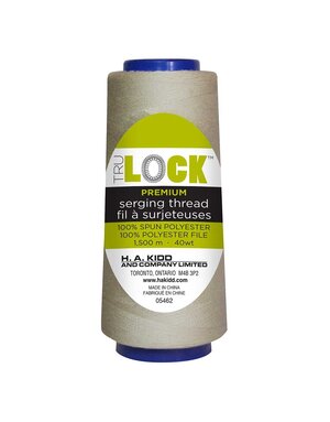 TRULOCK Set of 5 cones of TRULOCK Premium serging thread 1500m - Beige