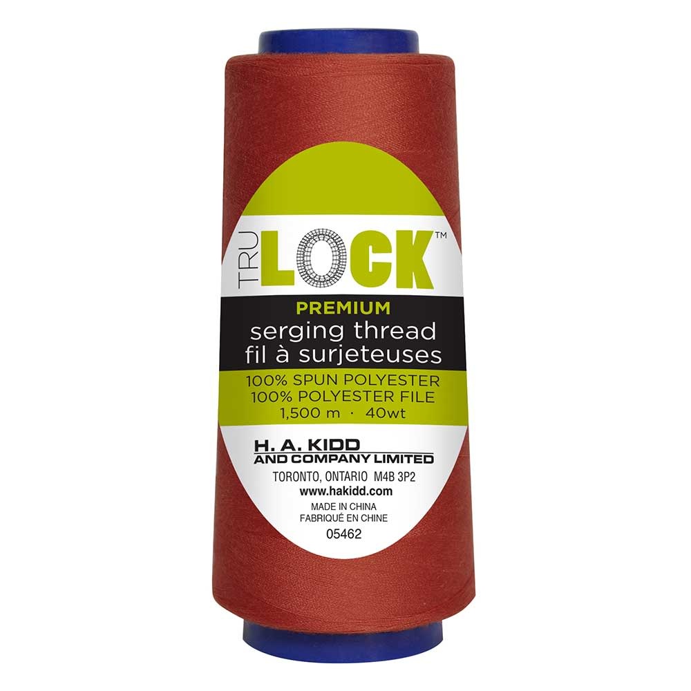 TRULOCK Set of 5 cones of TRULOCK Premium serging thread 1500m - Barn Red