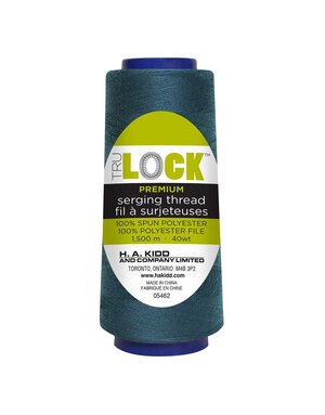 TRULOCK Set of 5 cones of TRULOCK Premium serging thread 1500m - Deep Teal