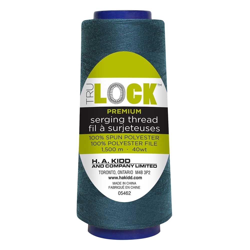 TRULOCK Set of 5 cones of TRULOCK Premium serging thread 1500m - Deep Teal