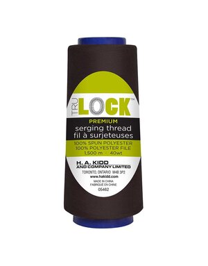 TRULOCK Set of 5 cones of TRULOCK Premium serging thread 1500m - Brown