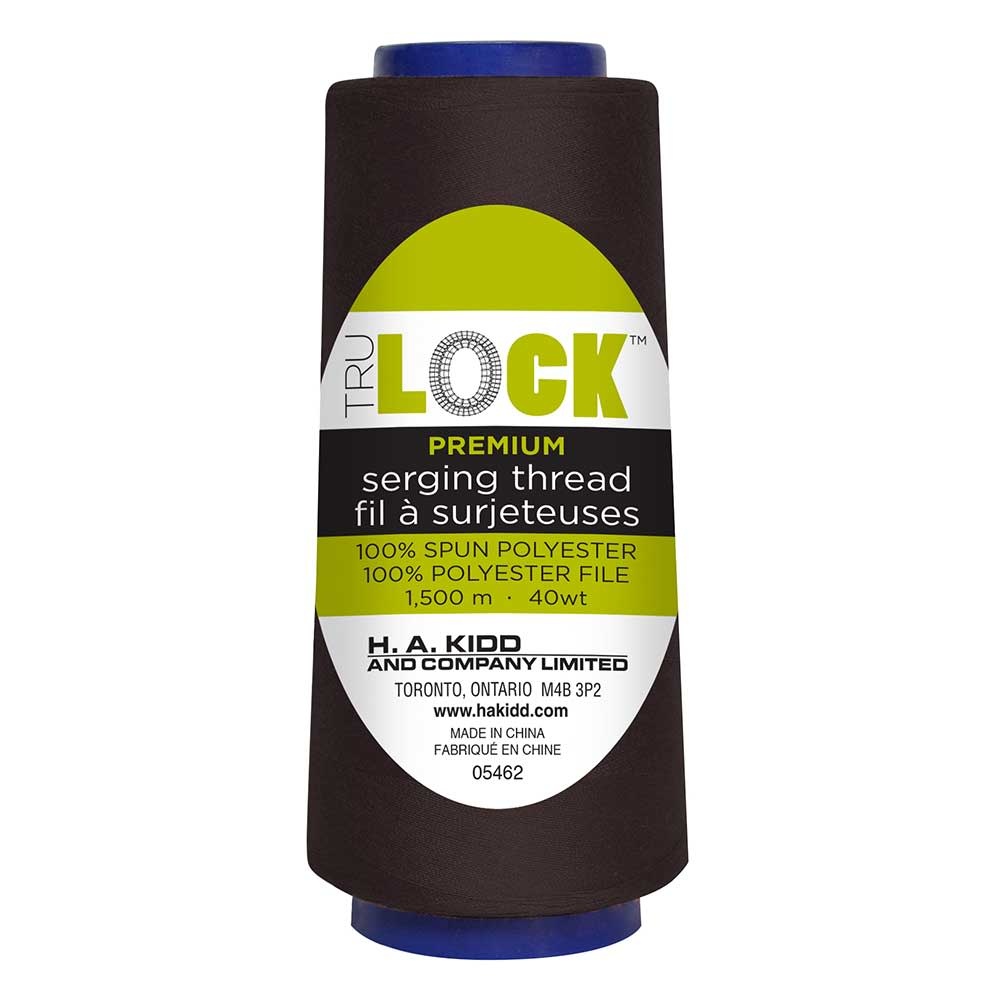 TRULOCK Set of 5 cones of TRULOCK Premium serging thread 1500m - Brown