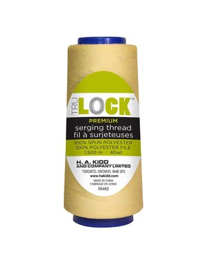 TRULOCK Set of 5 cones of TRULOCK Premium serging thread 1500m - Gold