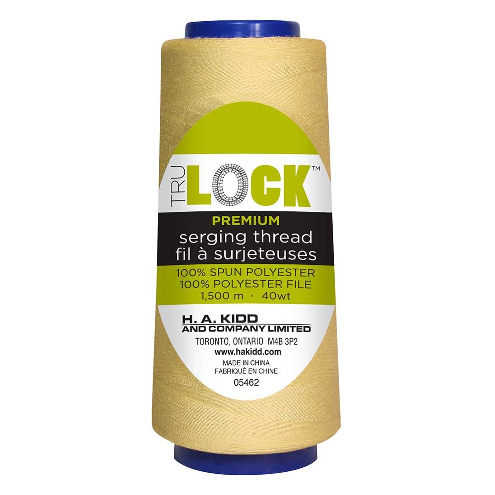 TRULOCK Set of 5 cones of TRULOCK Premium serging thread 1500m - Gold