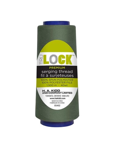 TRULOCK Ensemble de 5 cones de fil pour surjeter 1500m TRULOCK Premium - lichen vert profond