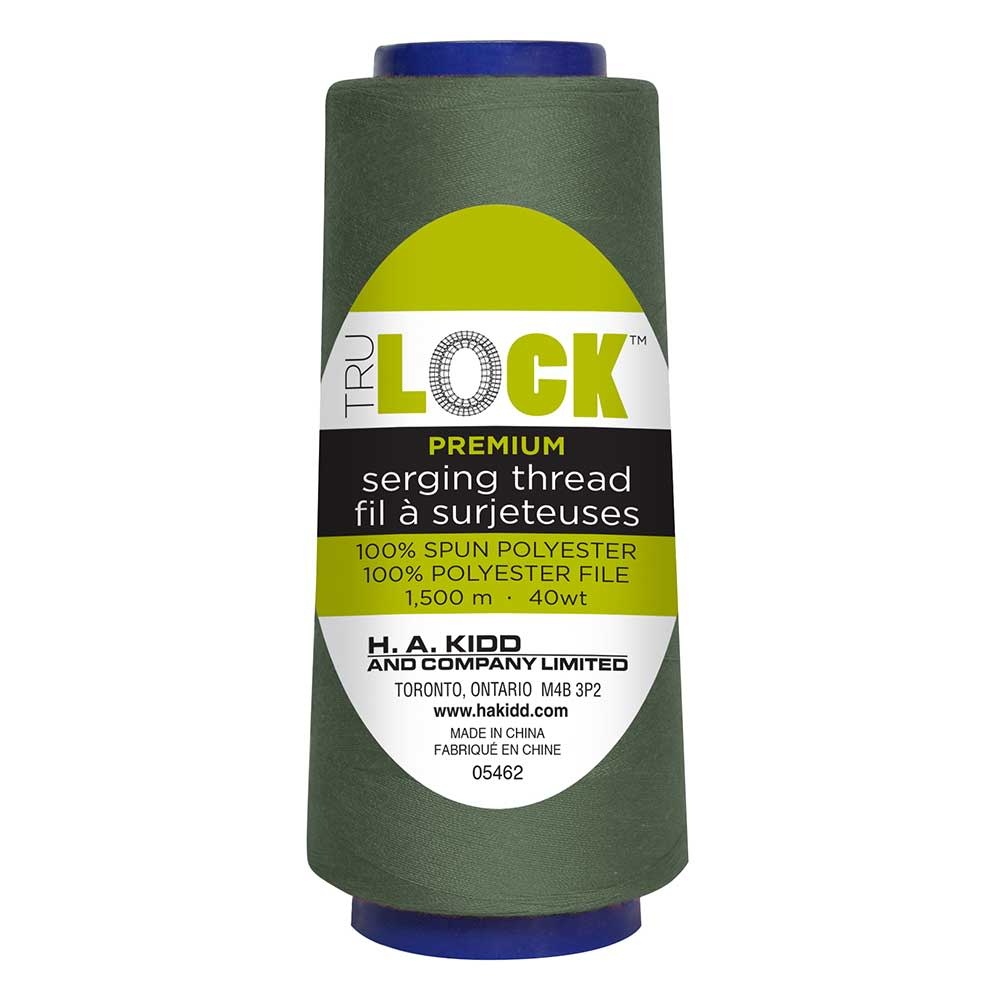 TRULOCK Set of 5 cones of TRULOCK Premium serging thread 1500m - Deep Lichen Green