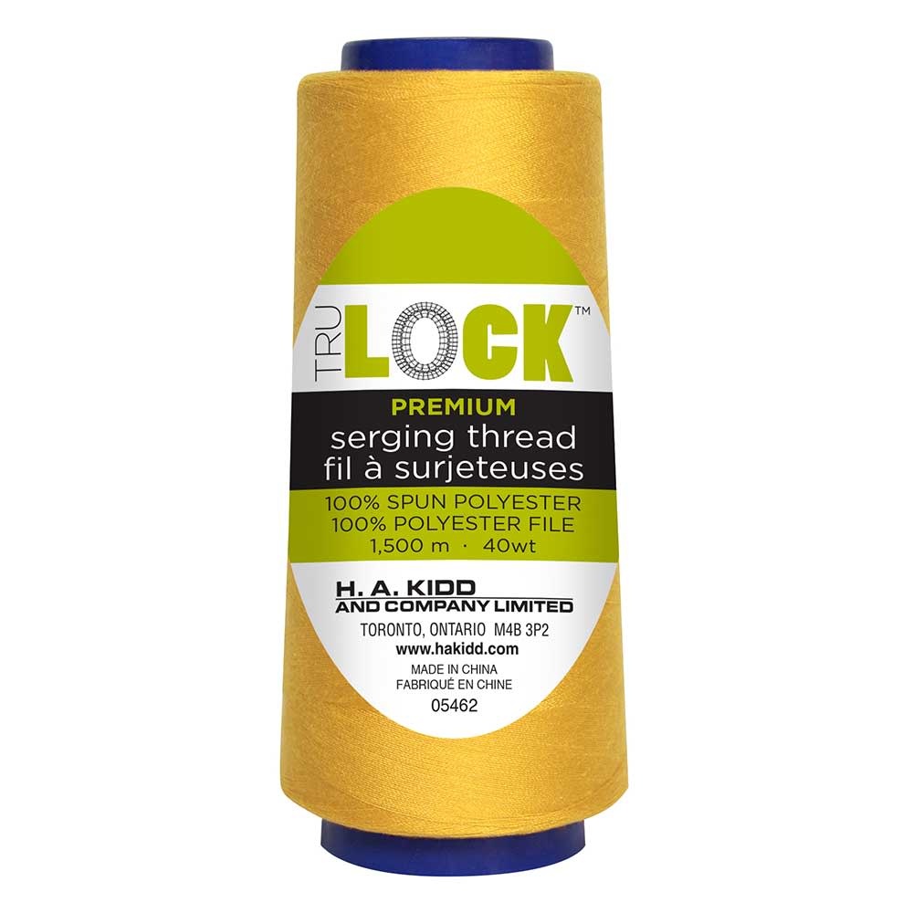 TRULOCK Set of 5 cones of TRULOCK Premium serging thread 1500m - Freesia Yellow