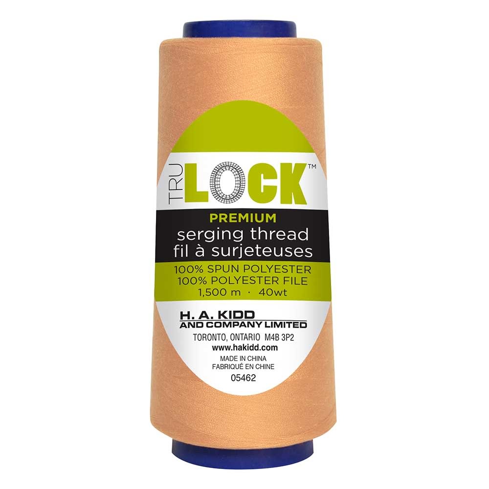 TRULOCK Set of 5 cones of TRULOCK Premium serging thread 1500m - Apricot Cream