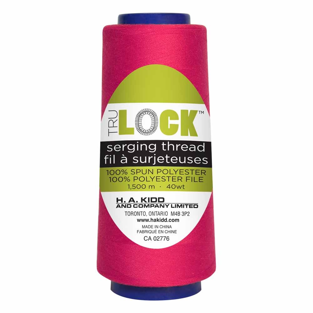 TRULOCK Set of 5 cones of TRULOCK Premium serging thread 1500m - Hot Pink