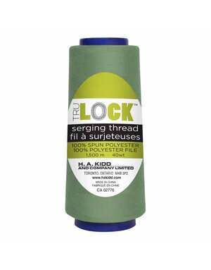 TRULOCK Ensemble de 5 cones de fil pour surjeter 1500m TRULOCK Premium - vert sauge