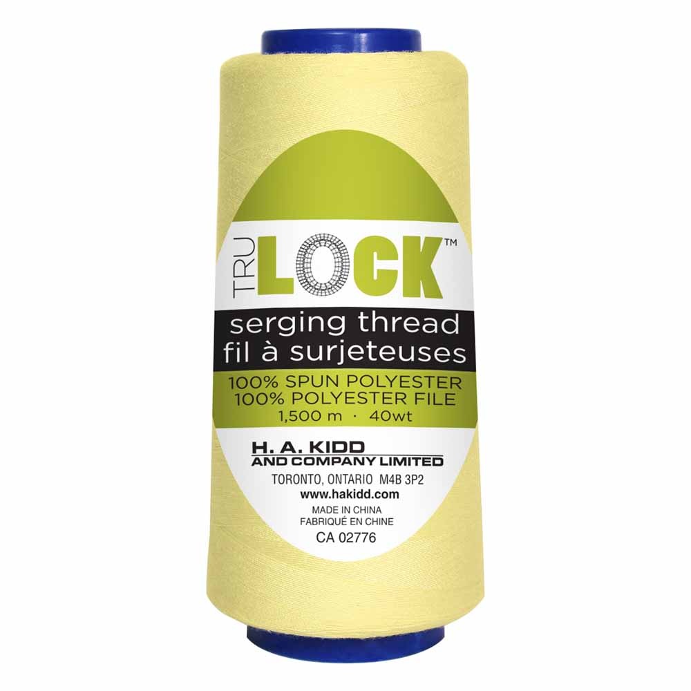 TRULOCK Ensemble de 5 cones de fil pour surjeter 1500m TRULOCK Premium - jaune