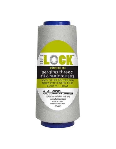 TRULOCK Set of 5 cones of TRULOCK Premium serging thread 1500m - Grey