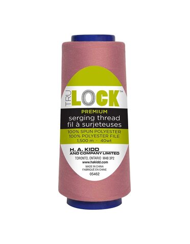 TRULOCK Set of 5 cones of TRULOCK Premium serging thread 1500m - Dark Rose