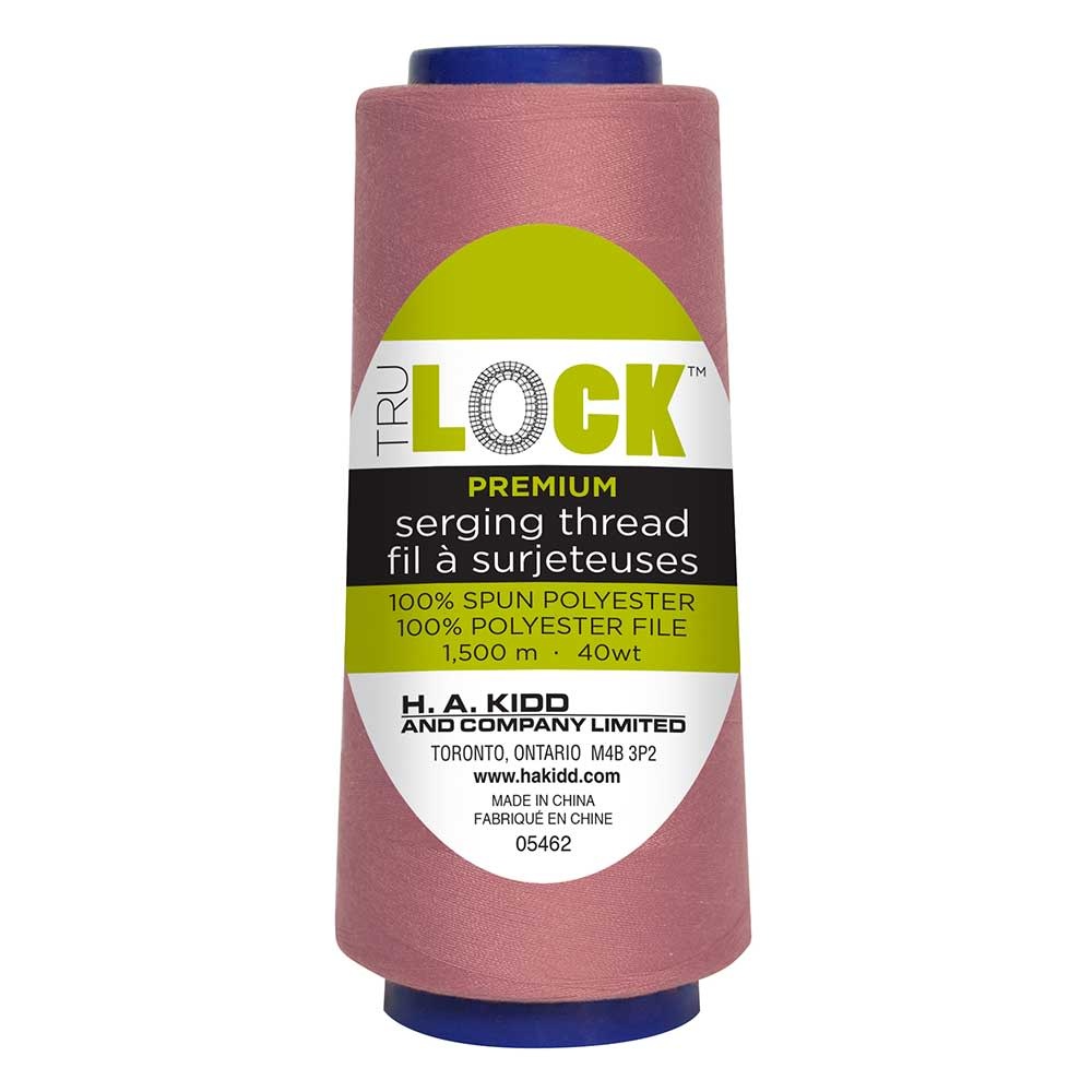 TRULOCK Set of 5 cones of TRULOCK Premium serging thread 1500m - Dark Rose