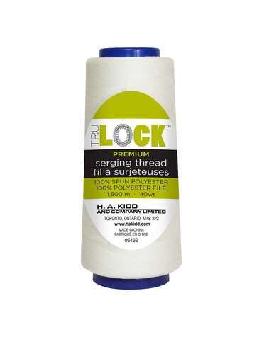 TRULOCK Set of 5 cones of TRULOCK Premium serging thread 1500m - Ecru