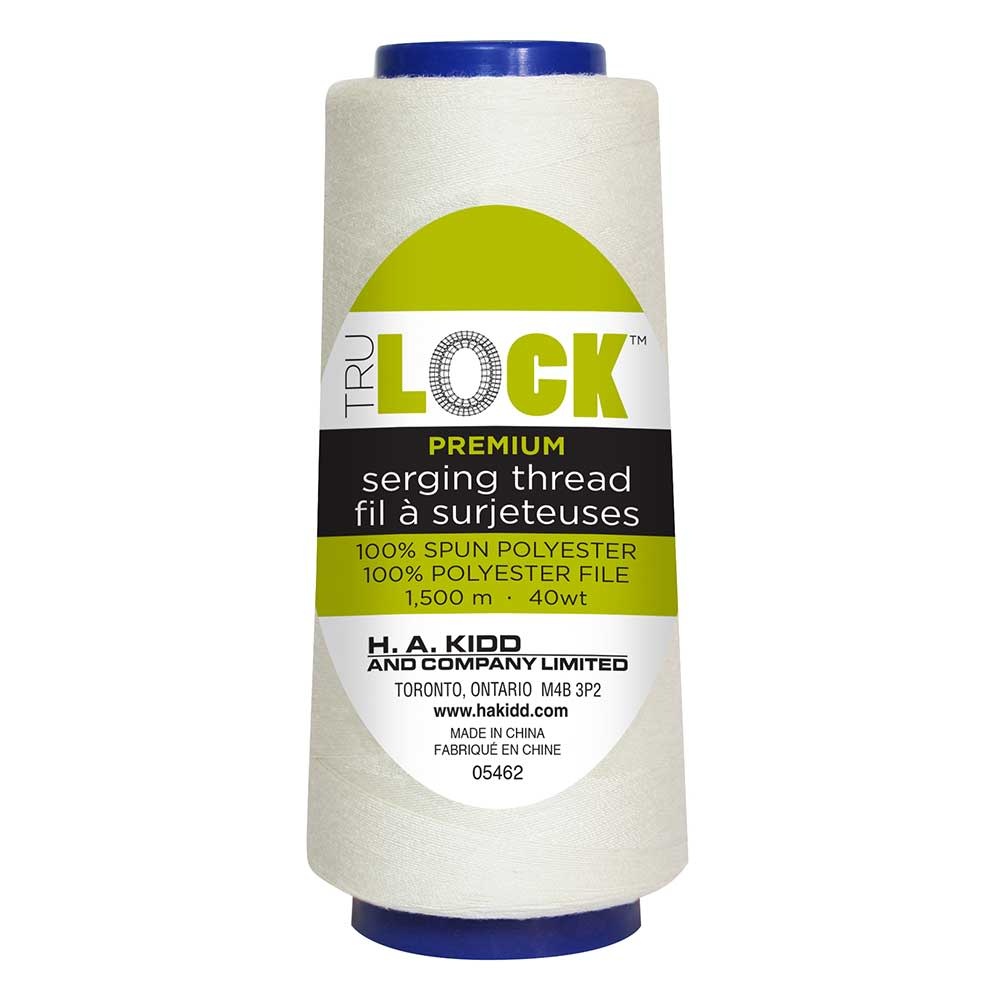 TRULOCK Set of 5 cones of TRULOCK Premium serging thread 1500m - Ecru
