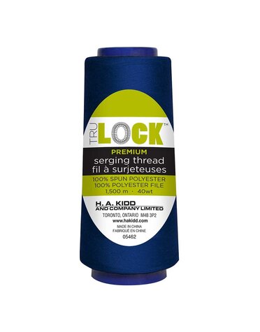 TRULOCK Set of 5 cones of TRULOCK Premium serging thread 1500m - Royal Blue