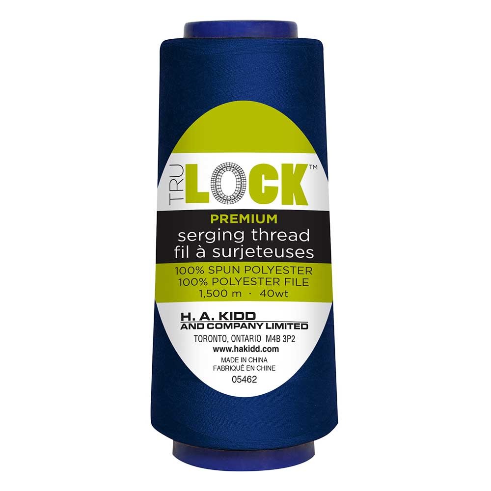 TRULOCK Set of 5 cones of TRULOCK Premium serging thread 1500m - Royal Blue