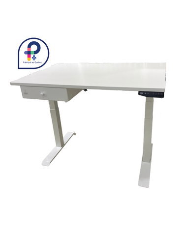 L'Atelier a Many & Famille Adjustable Melamine Work Table with Two Drawers – Yanelys Collection (32" x 48")