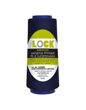 TRULOCK Ensemble de 5 cones de fil pour surjeter 1500m TRULOCK Premium - marine