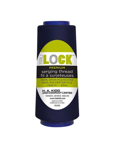 TRULOCK Ensemble de 5 cones de fil pour surjeter 1500m TRULOCK Premium - marine