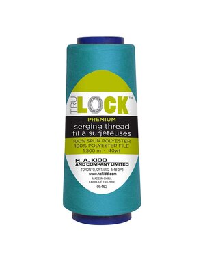 TRULOCK Ensemble de 5 cones de fil pour surjeter 1500m TRULOCK Premium - turquoise