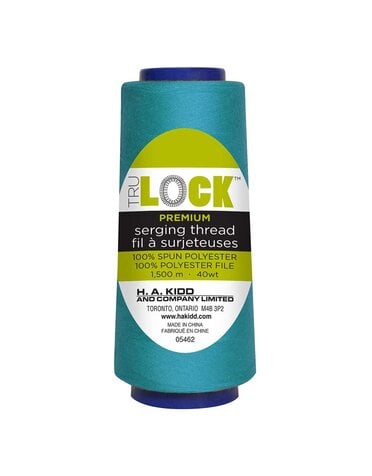 TRULOCK Ensemble de 5 cones de fil pour surjeter 1500m TRULOCK Premium - turquoise