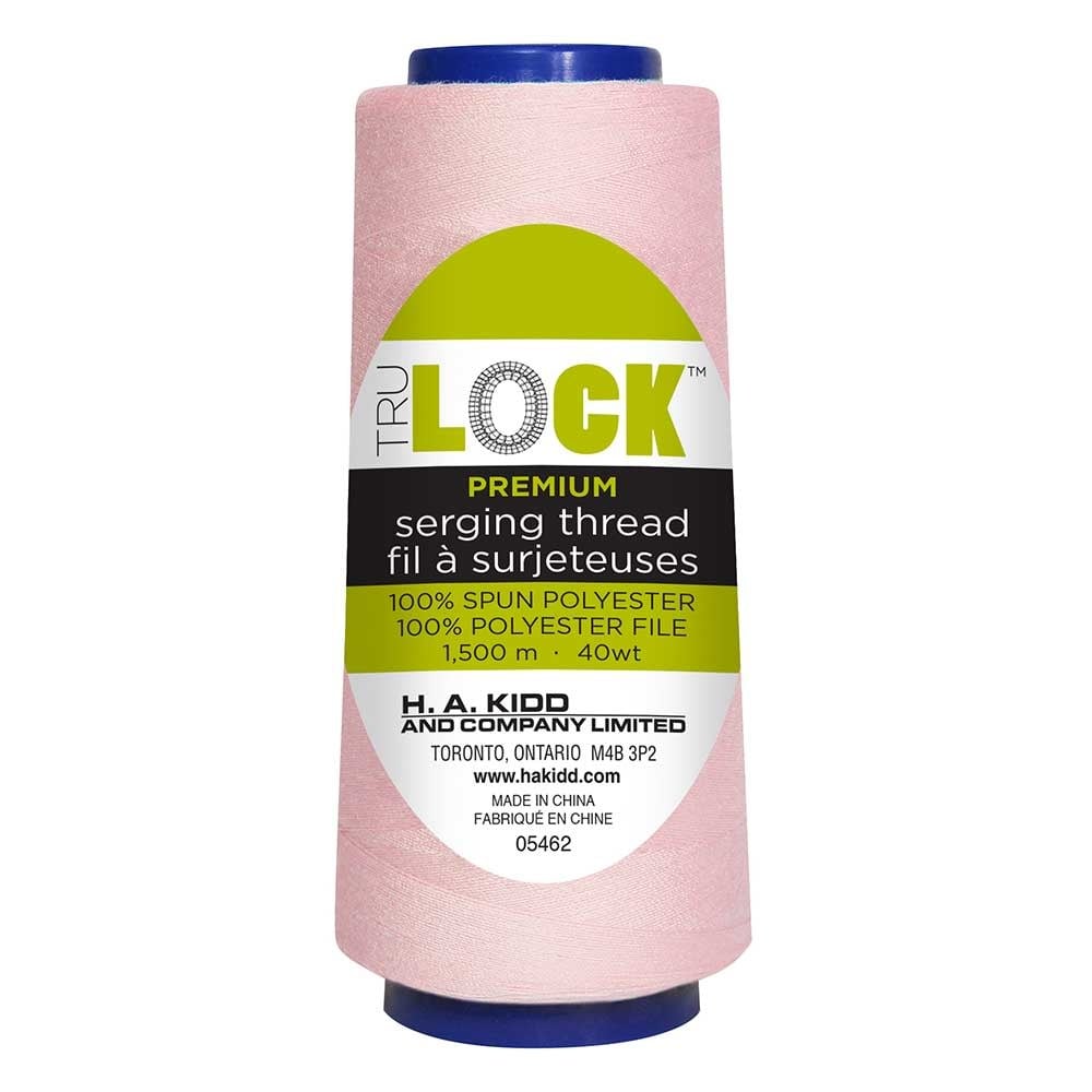 TRULOCK Set of 5 cones of TRULOCK Premium serging thread 1500m - Pink