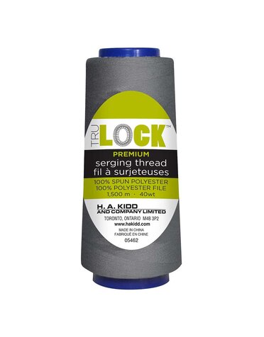TRULOCK Set of 5 cones of TRULOCK Premium serging thread 1500m - Dark grey