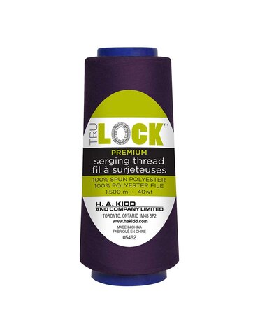TRULOCK Set of 5 cones of TRULOCK Premium serging thread 1500m - Dark Purple